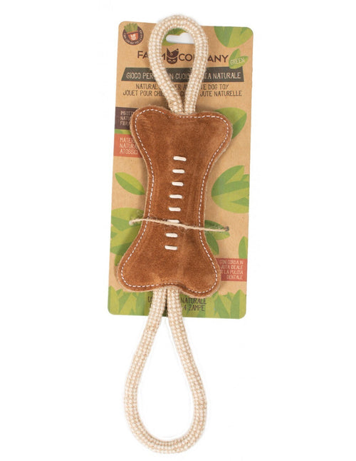 Green Suede Leather Bone Natural Toys