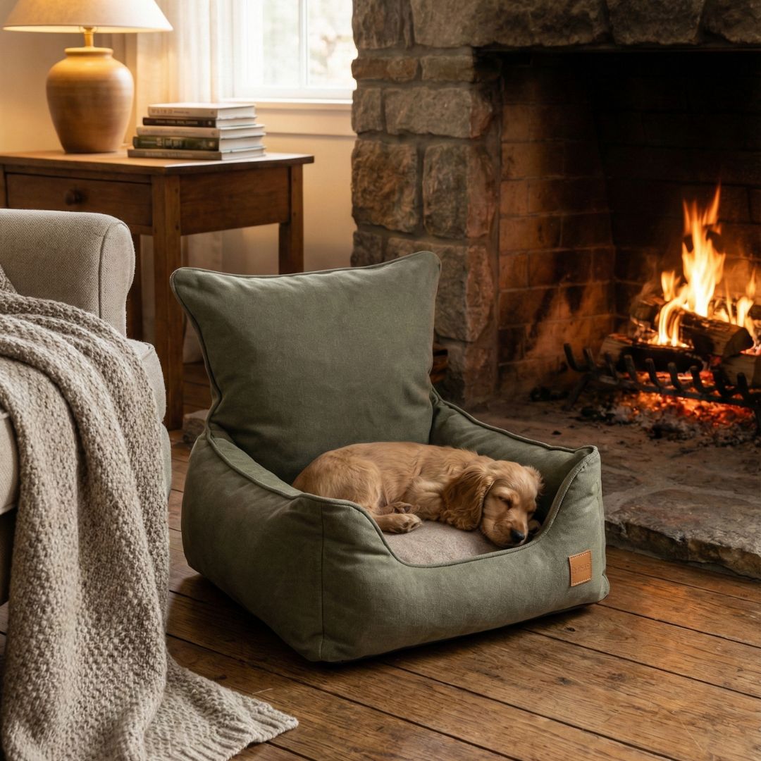Ischia Autostoel Hondenmand Denim olive